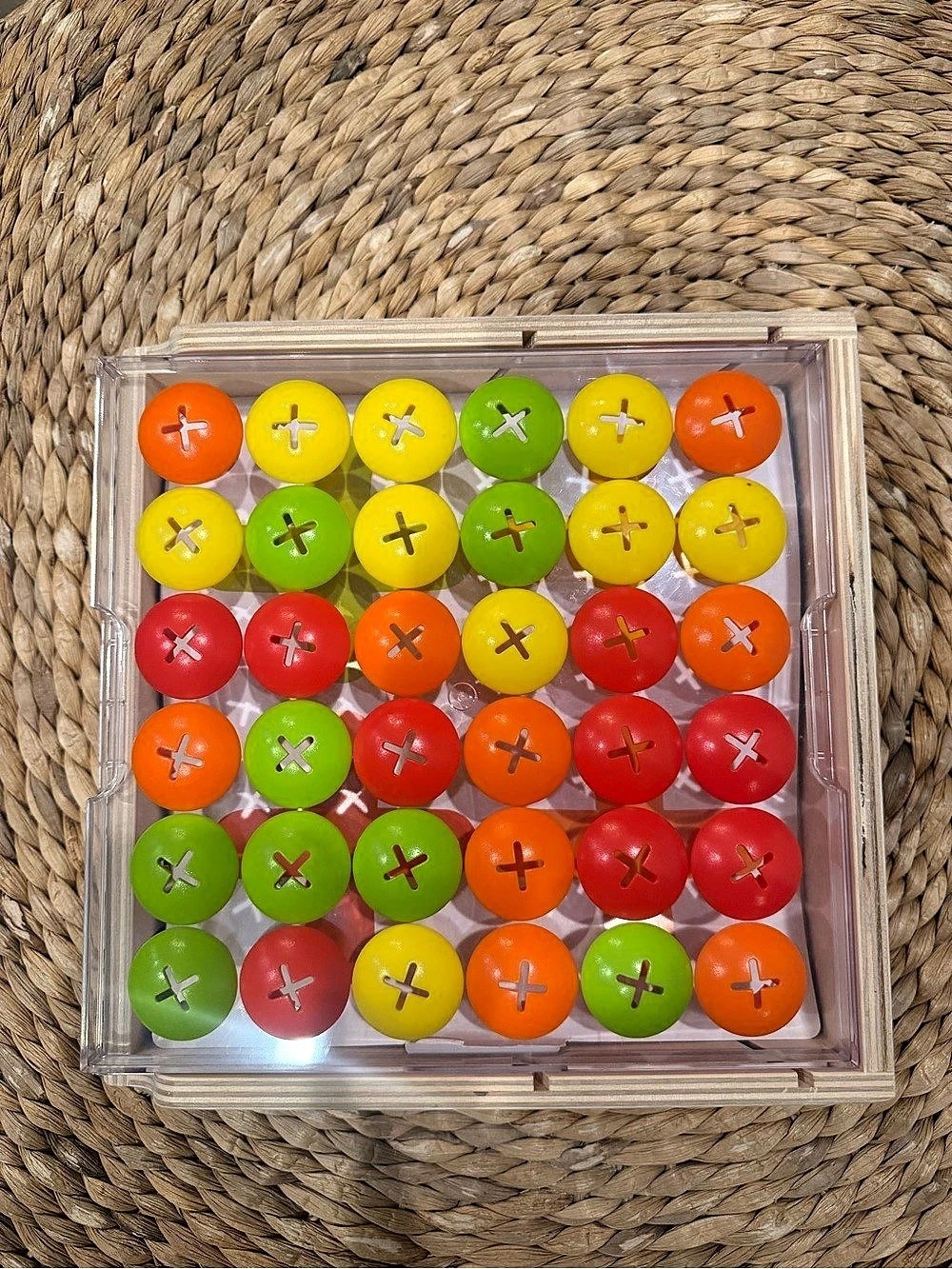 Lovevery Wooden Color Matching Board Game Multicolor